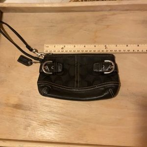 Black coach wristlet